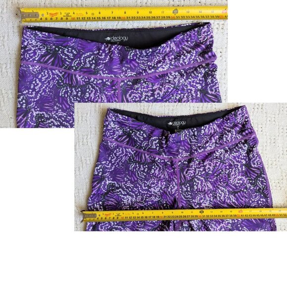 ID Ideology Abstract Printed Mesh Inset Athletic Crop Leggings Size L - Picture 4 of 5